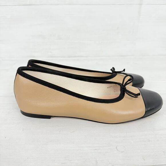 J. Crew Tan and Black Flats - Picture 3 of 11